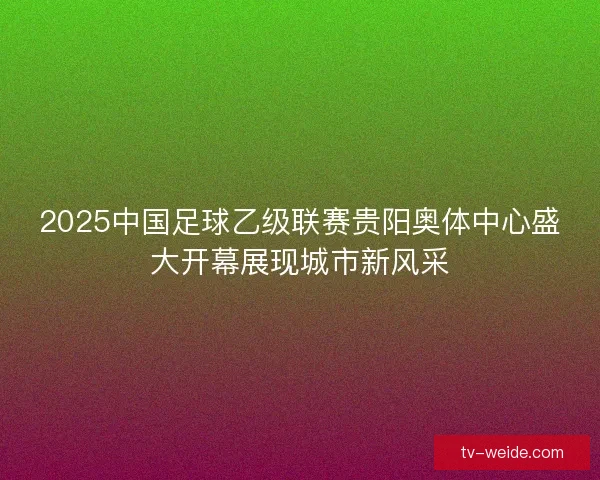 2025中国足球乙级联赛贵阳奥体中心盛大开幕展现城市新风采